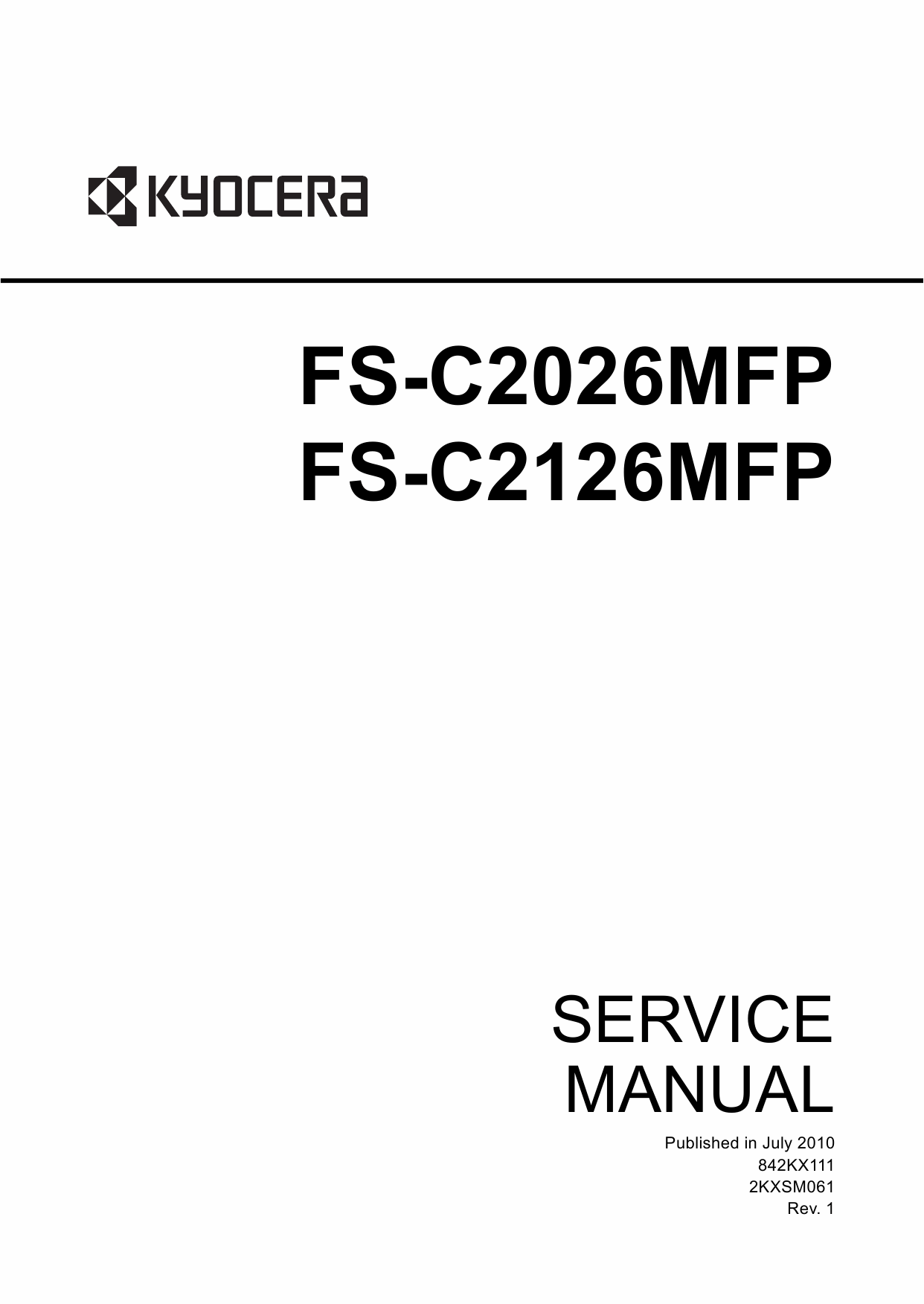 KYOCERA ColorMFP FS-C2026MFP C2126MFP Service Manual-1